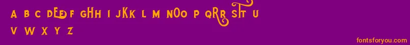 RotheDemo Font – Orange Fonts on Purple Background