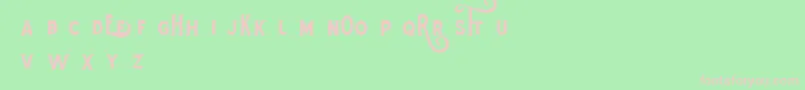 RotheDemo Font – Pink Fonts on Green Background