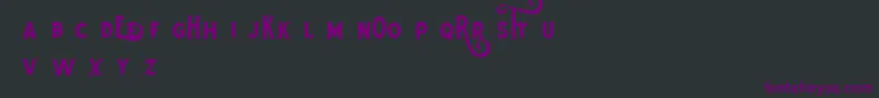 Шрифт RotheDemo – фиолетовые шрифты на чёрном фоне