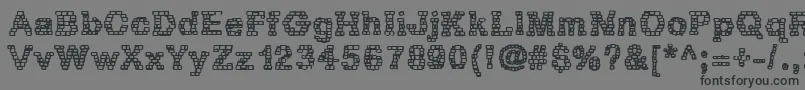 RhBrickhausProtoZoa Font – Black Fonts on Gray Background