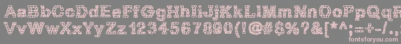 RhBrickhausProtoZoa Font – Pink Fonts on Gray Background