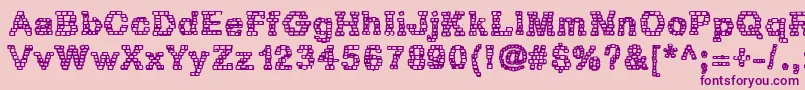 RhBrickhausProtoZoa Font – Purple Fonts on Pink Background