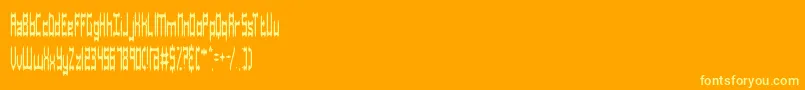 Dastardl Font – Yellow Fonts on Orange Background