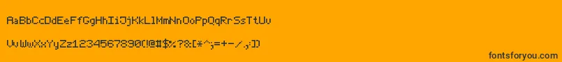 Шрифт ThinPixel7 – чёрные шрифты на оранжевом фоне