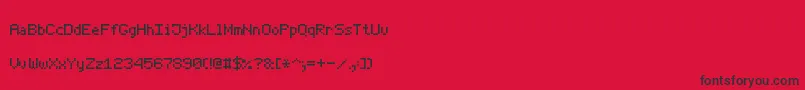 ThinPixel7 Font – Black Fonts on Red Background