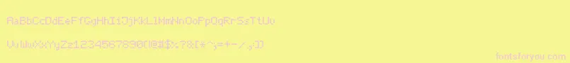 ThinPixel7 Font – Pink Fonts on Yellow Background