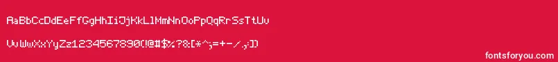 フォントThinPixel7 – 赤い背景に白い文字