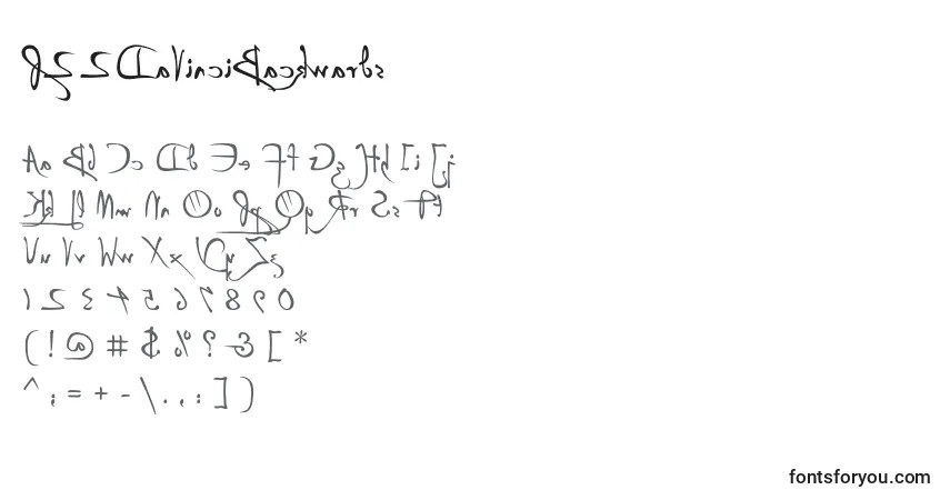 A fonte P22DaVinciBackwards – alfabeto, números, caracteres especiais