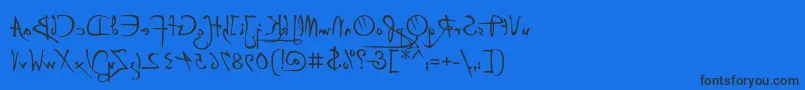 fuente P22DaVinciBackwards – Fuentes Negras Sobre Fondo Azul