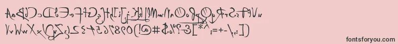 Weitere Informationen zur P22DaVinciBackwards-Schriftart P22DaVinciBackwards-Schriftart – Schwarze Schriften auf rosa Hintergrund
