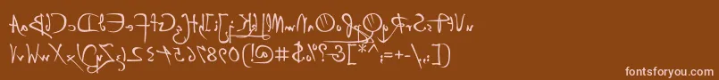 More about P22DaVinciBackwards Font P22DaVinciBackwards Font – Pink Fonts on Brown Background