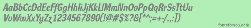 DynagroteskrmBolditalic Font – Gray Fonts on Green Background