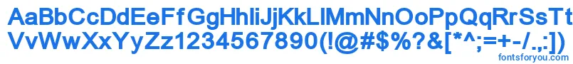 フォントUnkoi8b – 白い背景に青い文字