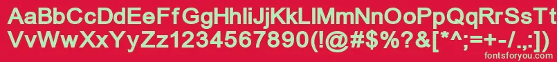 Unkoi8b Font – Green Fonts on Red Background