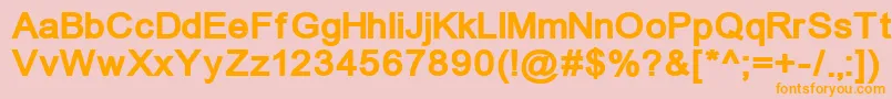 Unkoi8b Font – Orange Fonts on Pink Background