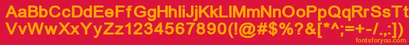 Unkoi8b Font – Orange Fonts on Red Background