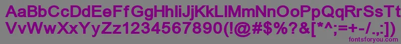 フォントUnkoi8b – 紫色のフォント、灰色の背景