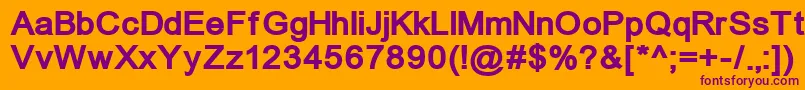 フォントUnkoi8b – オレンジの背景に紫のフォント