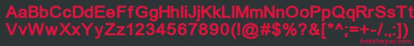 Unkoi8b Font – Red Fonts on Black Background