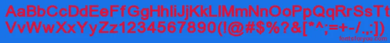Unkoi8b Font – Red Fonts on Blue Background