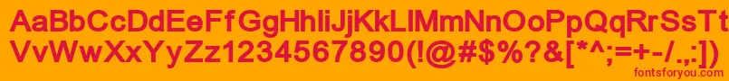 Unkoi8b Font – Red Fonts on Orange Background