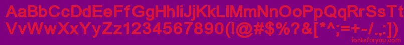 Unkoi8b Font – Red Fonts on Purple Background