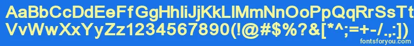 Unkoi8b Font – Yellow Fonts on Blue Background