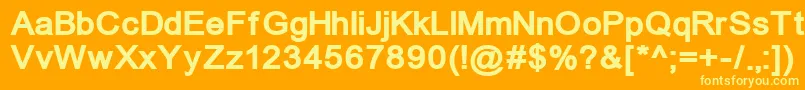 Unkoi8b Font – Yellow Fonts on Orange Background