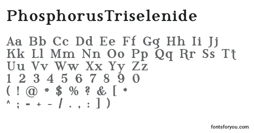 PhosphorusTriselenide Font – alphabet, numbers, special characters