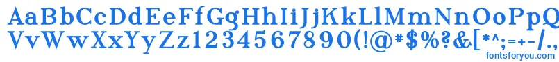 フォントPhosphorusTriselenide – 白い背景に青い文字