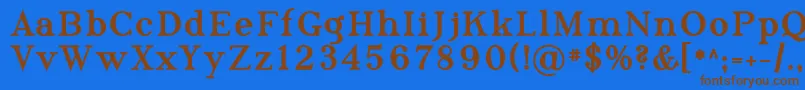 PhosphorusTriselenide Font – Brown Fonts on Blue Background