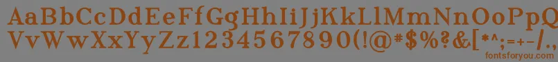 PhosphorusTriselenide Font – Brown Fonts on Gray Background