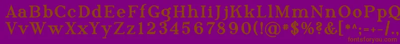 PhosphorusTriselenide Font – Brown Fonts on Purple Background