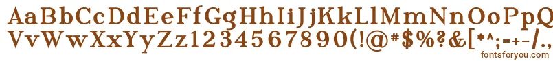 PhosphorusTriselenide Font – Brown Fonts on White Background