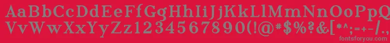 PhosphorusTriselenide Font – Gray Fonts on Red Background