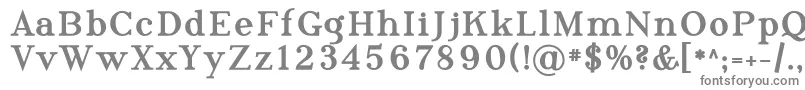 フォントPhosphorusTriselenide – 白い背景に灰色の文字