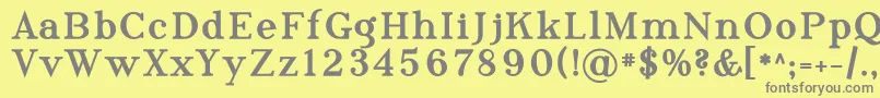 PhosphorusTriselenide Font – Gray Fonts on Yellow Background