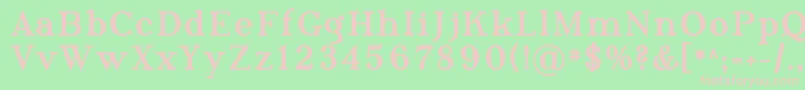 PhosphorusTriselenide-fontti – vaaleanpunaiset fontit vihreällä taustalla