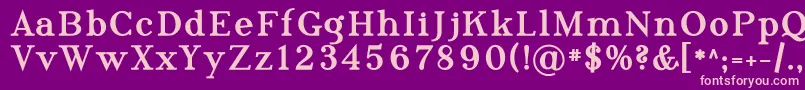 PhosphorusTriselenide Font – Pink Fonts on Purple Background