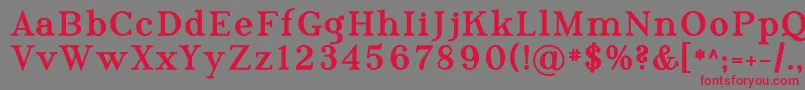 PhosphorusTriselenide Font – Red Fonts on Gray Background