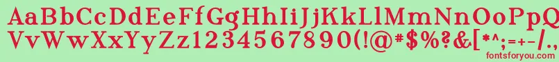 PhosphorusTriselenide Font – Red Fonts on Green Background