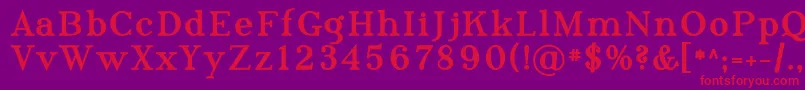 PhosphorusTriselenide Font – Red Fonts on Purple Background