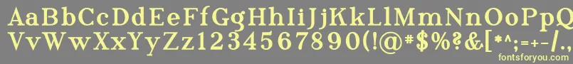 PhosphorusTriselenide-fontti – keltaiset fontit harmaalla taustalla