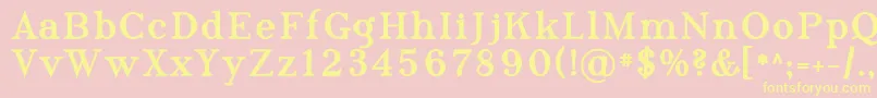 PhosphorusTriselenide Font – Yellow Fonts on Pink Background