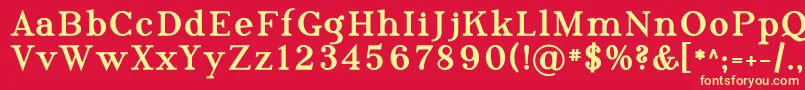 PhosphorusTriselenide Font – Yellow Fonts on Red Background