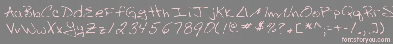 フォントLehn003 – 灰色の背景にピンクのフォント