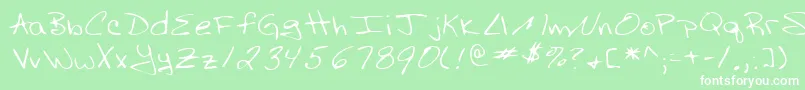 Lehn003 Font – White Fonts on Green Background