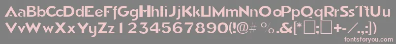 TricornesskRegular Font – Pink Fonts on Gray Background