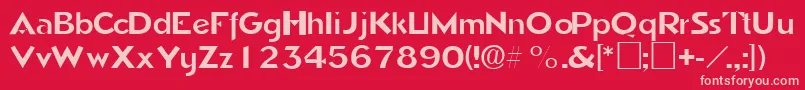 TricornesskRegular Font – Pink Fonts on Red Background