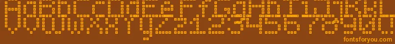 BrickLed7 Font – Orange Fonts on Brown Background